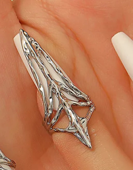 Cyber claw nail ring