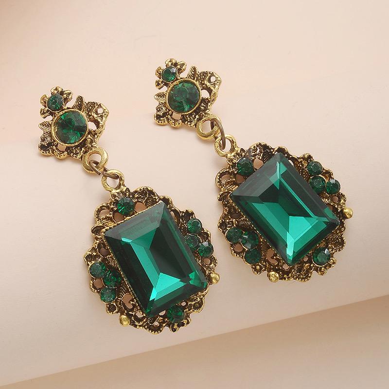 ethnic style gemstone earrings