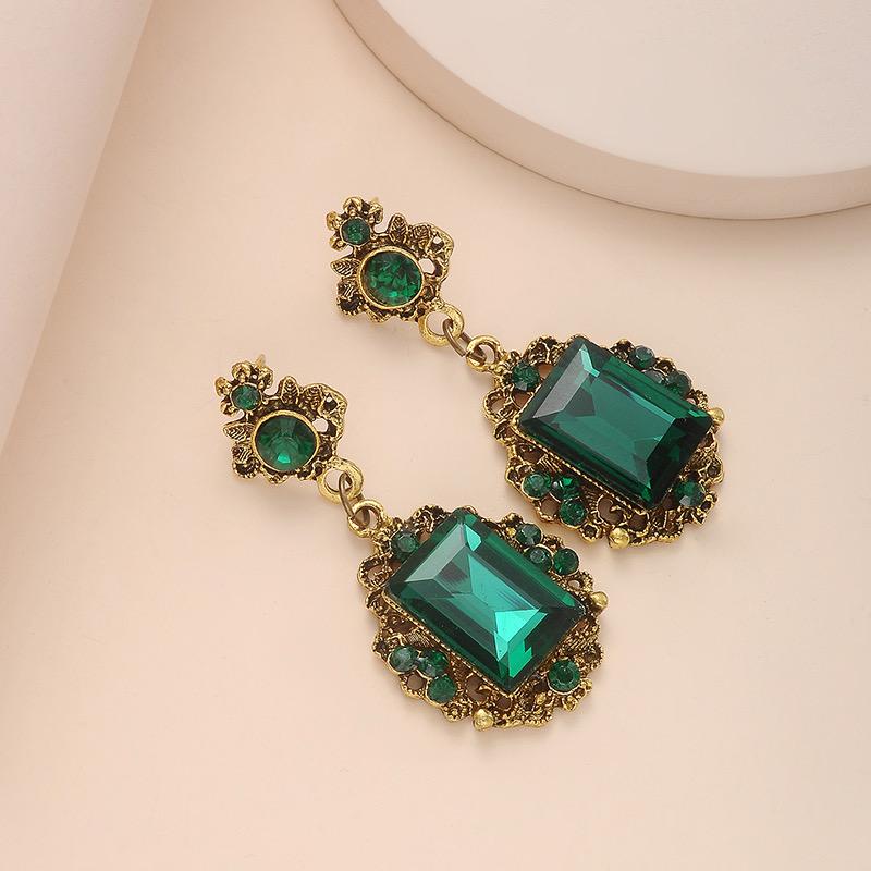 ethnic style gemstone earrings