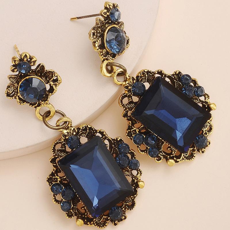 ethnic style gemstone earrings